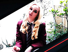 Teen Schoolgirl: Stockings & Feet JOI
