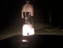 Susytrav Walks Below The Highway In Fetish Outfit