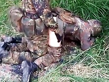 German Military Men Go Wild Outdoors