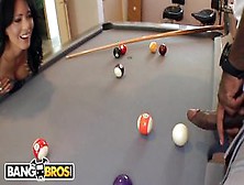 Bangbros - Zoey Holloway Plays With Rico Strong's Big Black Pool Stick Dick