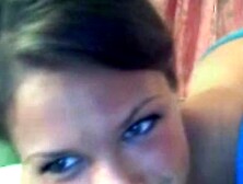 Webcam Brunette Strips And Masturbates