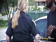 Hot Blondie Cop Sucks A Cock First Before Fucking It To Have It Very Hard Inside Her Wet Pussy.