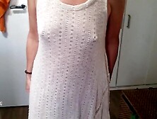 nippleringlover changing raiment showing massive pierced nipps and pierced twat - no pants & no brassiere