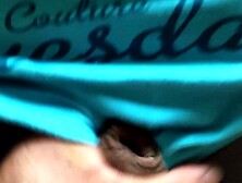 Jerking off in my neighbor bathroom with her panties