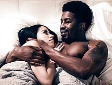 Petite mature fucks husbands BIG BLACK DICK stepbro