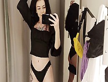 Horny Bitch Masturbate In A Fitting Room