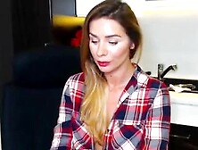 Petite Fit Yoga Teacher Playing With Her Dildo....