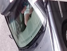 Girl With Hot Legs Car Voyeur