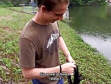 Bigstr - He Spots A Cute Twink Fishing And Offers Him Enough Cash To Make Him Suck His Dick