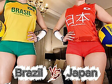 Brazil Vs Japan - Slutty Volleyball Uniform Try-on: Which One Would You Jerk To?