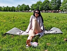 Nicky Brill - Showing Pussy In Public Park