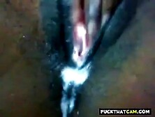 Ebony Creamy Solo with Sex Toy on Webcam