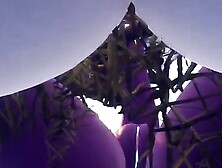 Purple Futa Demon With Big Tits Fucks Cow Girls and Creampies Them Hardcore