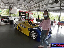 Cute Thai Amateur Teen Girlfriend Go Karting And Recorded On Video After