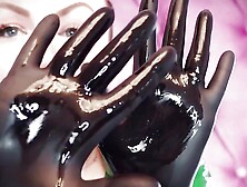 Asmr Vid - Nitrile Gloves And Oil - Fetish Glaminatrix Arya Grander - Great Relax Sexy Sounding Pov