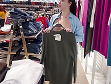 Naughty masturbation in the store