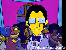 DRAWN COMICS - Simpsons Porn - Marge and Artie afterparty