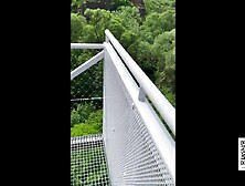Shameless risky public fuck on view point