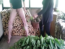 Dominatrix Spanking Slave With Nettles 1 Dominatrixi.