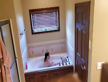 Spying On Step Sister Taking Sexy Bath