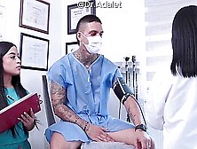 Dr.  Adalet Checks Out Patient With Erectile Disfunction,  But Makes Him Very Hard And Cum!