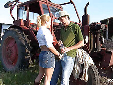 Blonde Farmgirl Valentina Seduce To Rough Outdoor Anal Sex By Whitezilla Cock