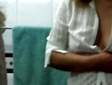 I caught my stepson masturbating and get him off in my booty