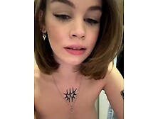 Street young,  sexy russian in changing cabin