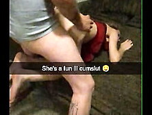 Roommates Girlfriend Rough Fucked & Manhandled On Snapchat