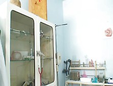 Mature Livie pussy examination by horny gyno doctor