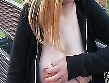 Nude Walk And Masturbation Into Outdoors Park