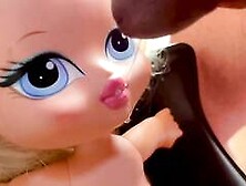 Smelly blonde secondhand store doll facial cumshot