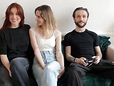 Lucky Guy Gets 2 French Beauties for FFM Threesome