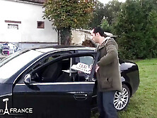 Angry milf in attractive lingerie gets her booty banged by the taxi driver