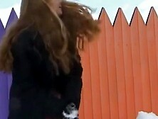 SnowBunnyLesbians- Old Man's Daughters Share Hot Sex in Public Park
