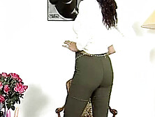 Hot German MILF plays with her big dildo and moans loud