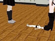 Giantess Kaguya and Lucy Trample