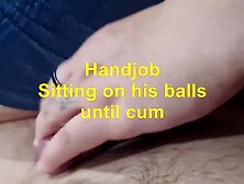 Assjob In Denim Skirt By Big Breasted Woman Stepmother Crushing Balls & Prick With Thighjob Until Facial