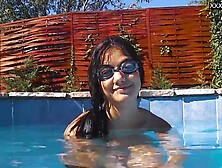 Jacqueline Hope cums inside swimming pool