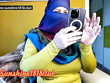Arab hijab muslim with large breasts on webcam from Middle East recorded web-cam show