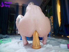 4K Teenie Extreme Deep Anal Stretching Training With My New Hankeytoy Dildo