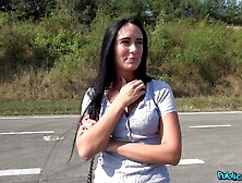 Katie Dee gets a furious fuck on the road