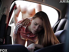 Stepfather Fucked Stepsister in Stepmom's Car POV