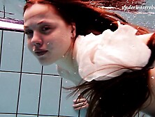 Salaka Ribkina teenie naked in the pool