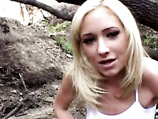 Cheating Blonde Leaves Her Man To Have Outdoor Anal Fun And Swallow A Thick Cumshot