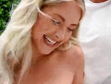 Tiny Blonde Emma Bugg Moans While Dominant Hung Stud Fucks Her Outdoor