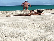 Young,  Uncut Latino At Nude Beach