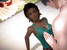 Anime navel lick, ebony bellybutton lick