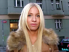 Blonde Lost In Prague Finds Herself Sucking On Stranger's Cock 1