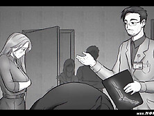 Anime futa stallion transforms Josephine Jackson into a hung shemale in a live act